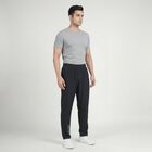 Men's Dark Grey Regular Fit Track Pants, Dark Grey, small