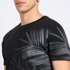 Men's 100% Cotton Round Neck Half Sleeves T-Shirt , काला, small