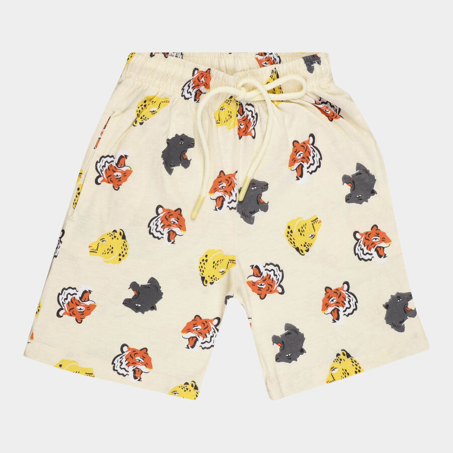 Boys All Over Print Bermuda, Beige, large image number null