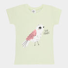 Girls Cotton T-Shirt, Light Green, small image number null