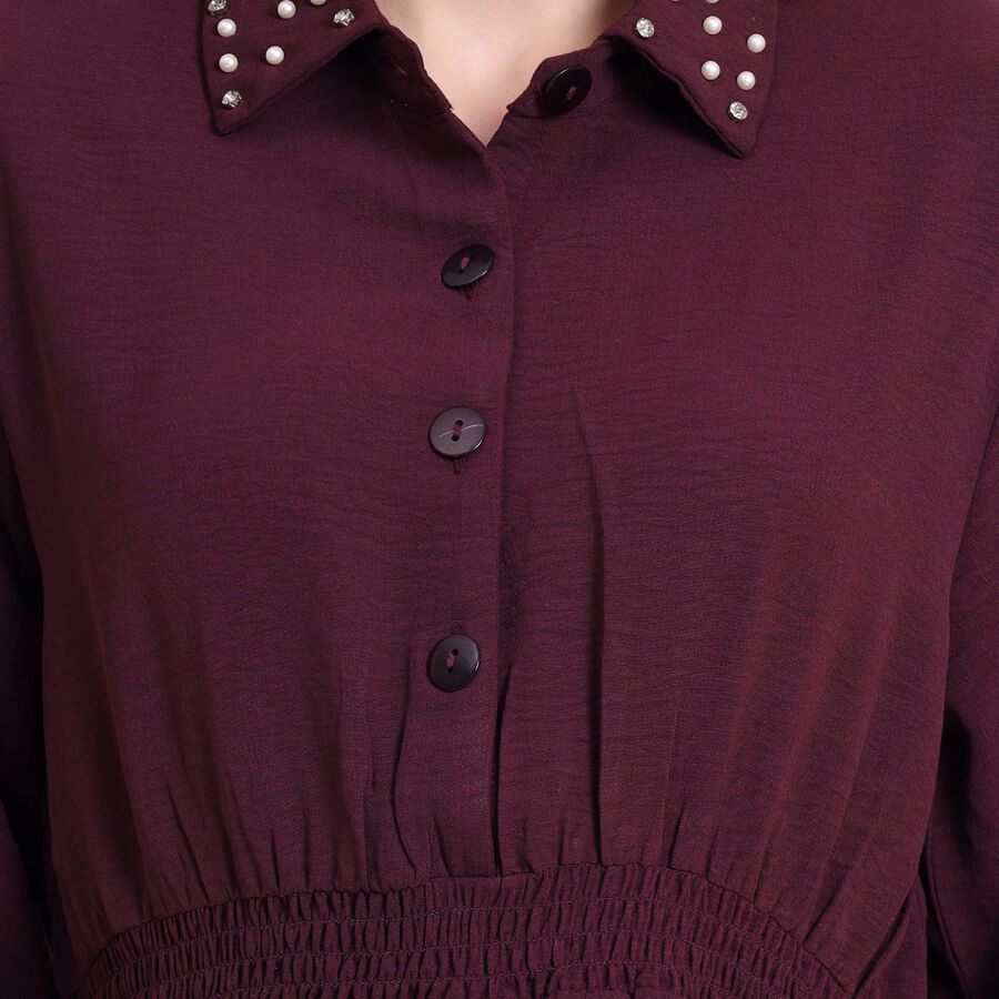 Ladies' Dress, वाइन, large image number null