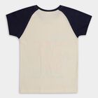 Boys' 100% Cotton Half Sleeves T-Shirt , Off White, small image number null