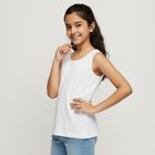 Girls' 100% Cotton Vest, सफ़ेद, small image number null