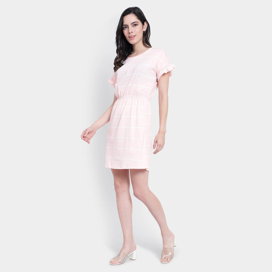 Stripes Dress, Light Pink, large image number null