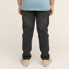 Boys' Faded Black Regular Fit Elasticated Jeans, हल्का ग्रे, small image number null