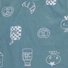 Infants' Teal Cotton Round Neck Graphic Printed Baba Suit, Teal Blue, small