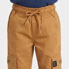 Boys' Tan Regular Fit Cargo Trousers, Khaki, small