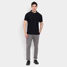 Men's Slim Fit Casual Trousers, हल्का ग्रे, small image number null