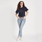 Round Neck T-Shirt, Navy Blue, small image number null