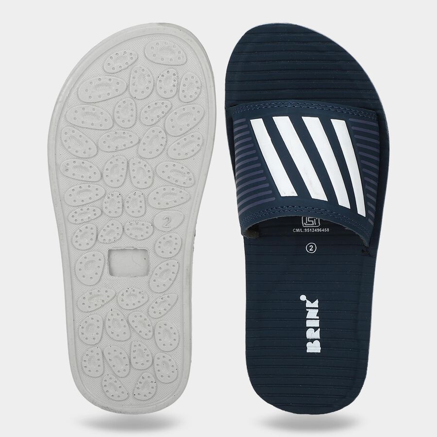 Boys' Slipper, Navy Blue, large