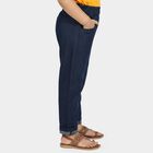 Girls' Navy Blue Regular Fit Pull-On Jeans, गहरा नीला, small