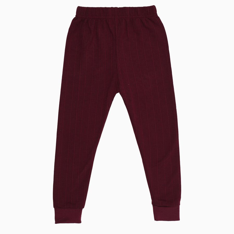 Girls' Thermal Lower, वाइन, large image number null