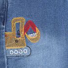 Infants Basic Wash with Embroidery Regular Rib Waist Jeans, Light Blue, small image number null