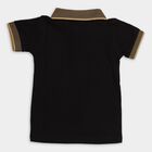 Boys' 100% Cotton Half Sleeves T-Shirt, काला, small image number null