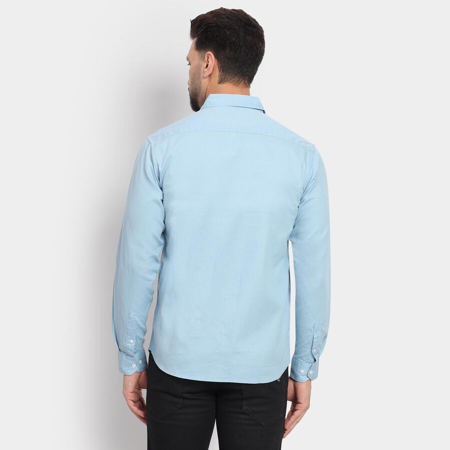 Men's 100% Cotton Casual Shirt , Light Blue, large image number null
