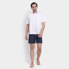 Men's 100% Cotton Boxers, नेवी ब्लू, small