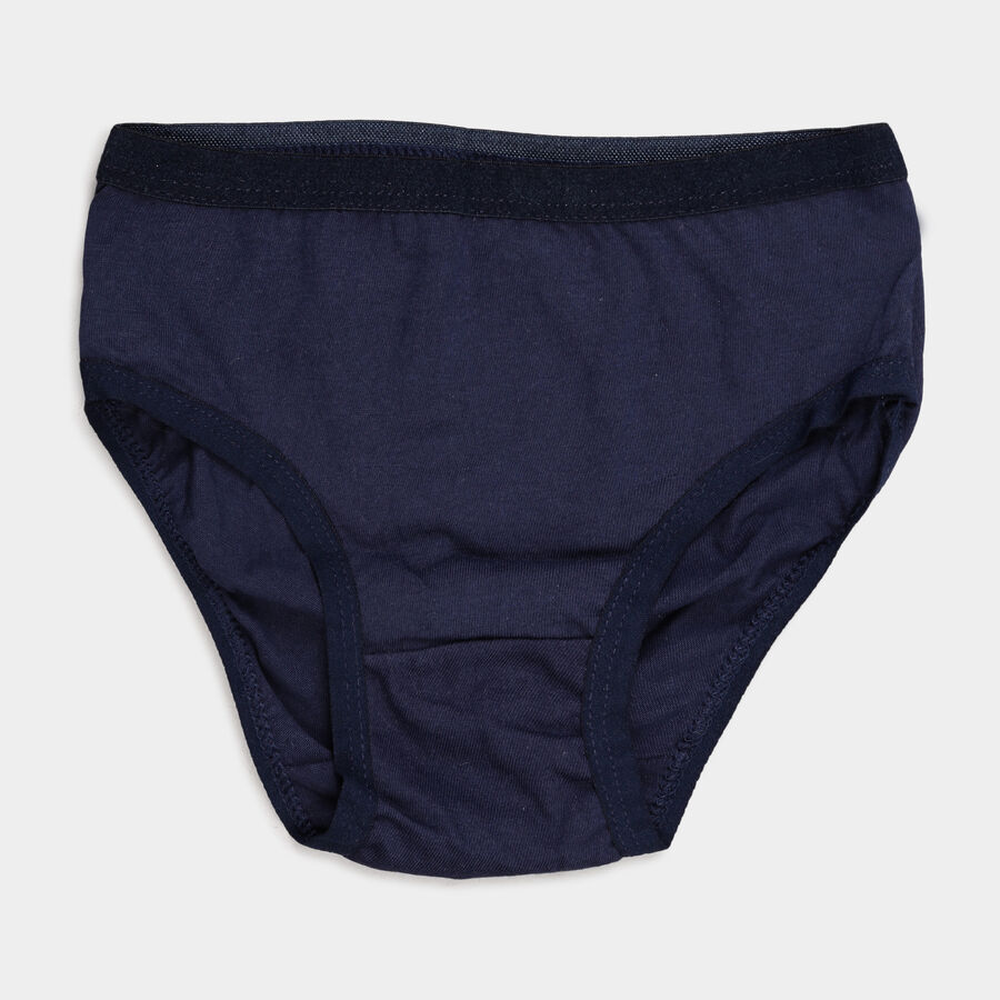 Girls Cotton Solid Panty, Navy Blue, large image number null