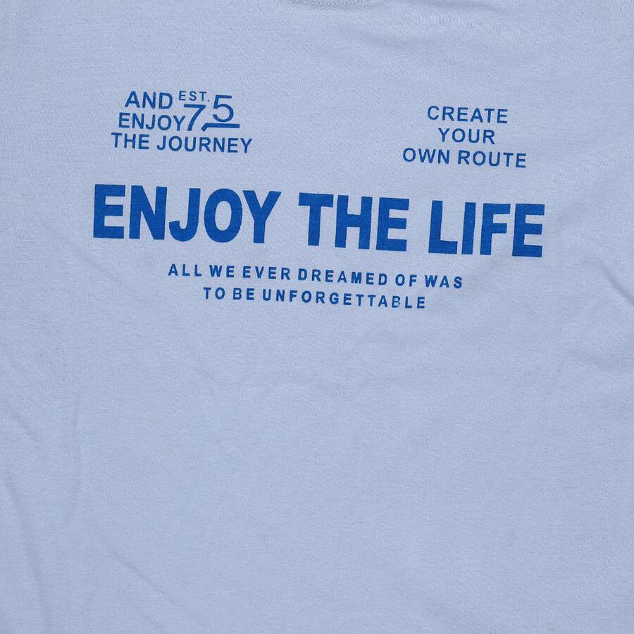 Boys' Half Sleeves T-Shirt, Light Blue, large