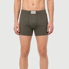 Men's Olive Green Regular Fit Solid Trunks, Olive, small