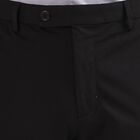 Men's Slim Fit Casual Trousers, काला, small image number null