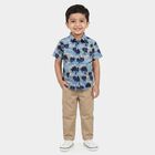 Boys Light Blue Cotton Regular Fit Casual Shirt, हल्का नीला, small