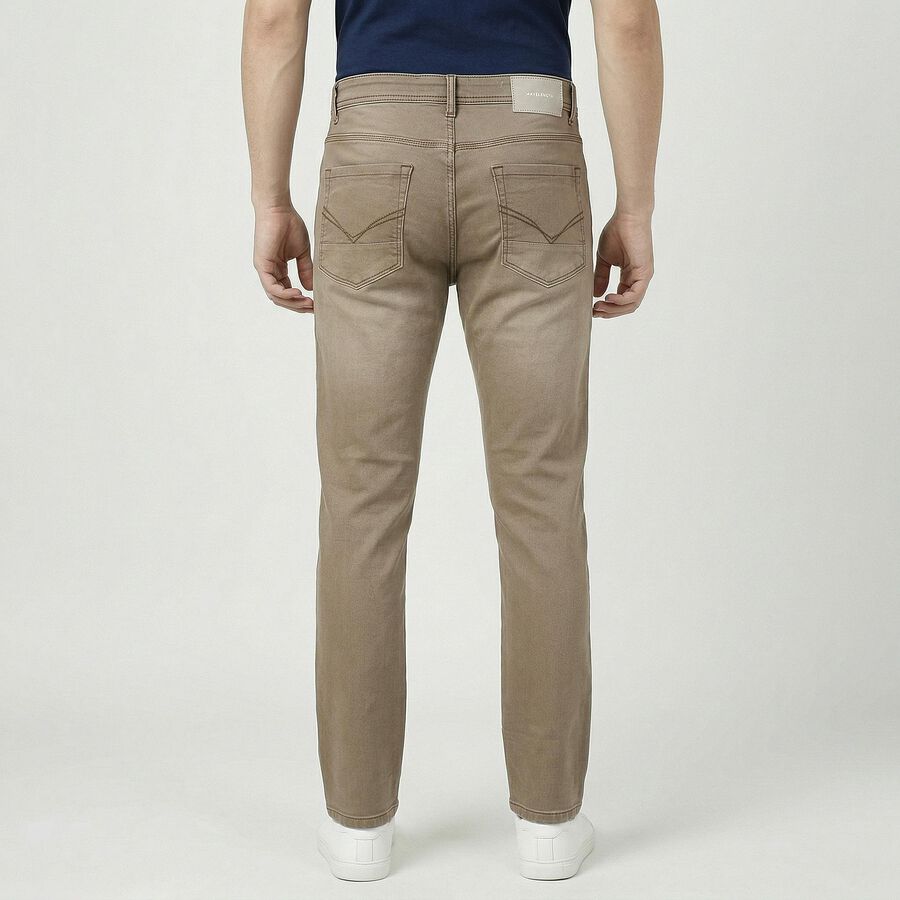 Men's Beige Slim Fit Jeans, Beige, large