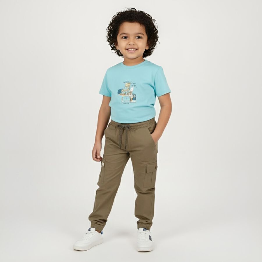 Boys' Trouser, ओलिव, large image number null