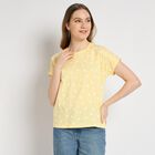Ladies' Round Neck T-Shirt , Yellow, small