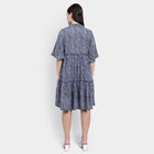 All Over Print A Line Dress, मध्यम नीला, small image number null