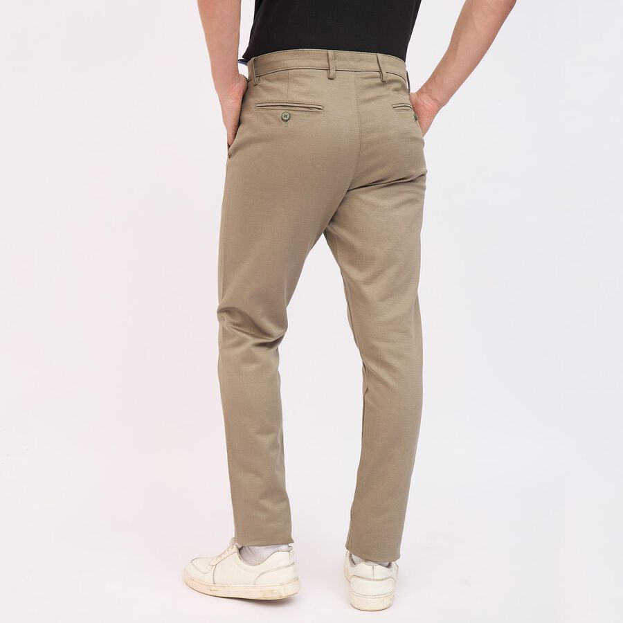 Men's Cross Pocket Slim Fit Casual Trousers, ओलिव, large image number null