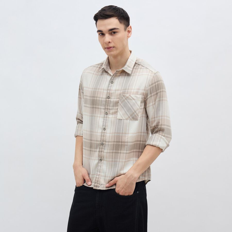 Men's Casual Shirt, Beige, large