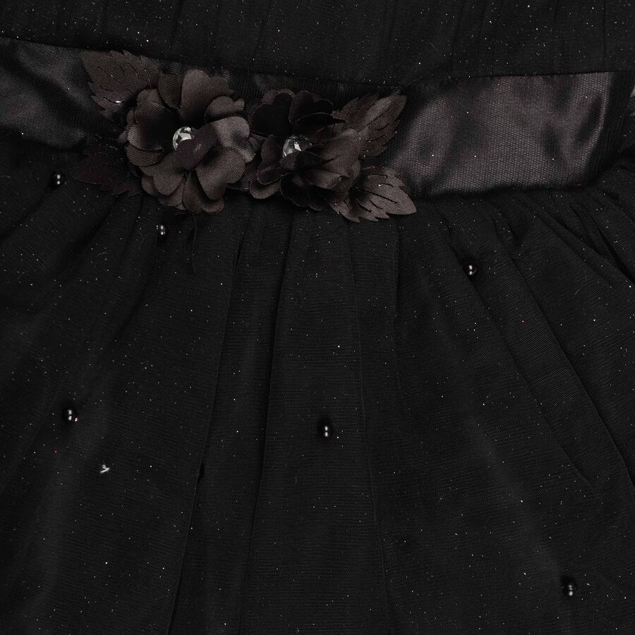 Girls Frock, Black, large image number null