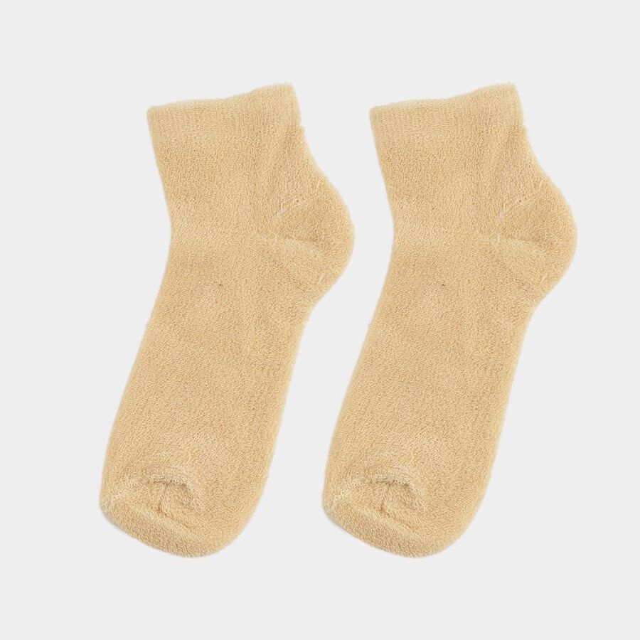 Women's Muted Khaki Regular Fit Ankle-Length Socks, Beige, large image number null