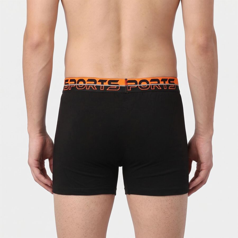 Men's Grey Regular Fit Solid Trunks, गहरा ग्रे, large