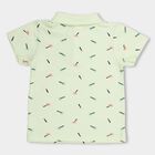Infants' Light Sage Green Polo Neck Casual T-Shirt, हल्का हरा, small image number null