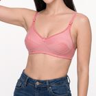 Women's Lilac 100% Cotton V-Neck Bralette Bra, लाइलेक, small