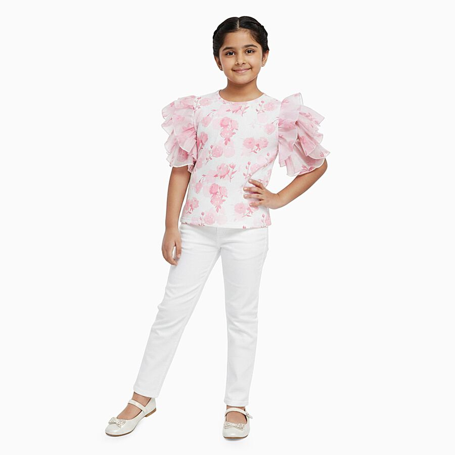 Girls' T-Shirt, गुलाबी, large