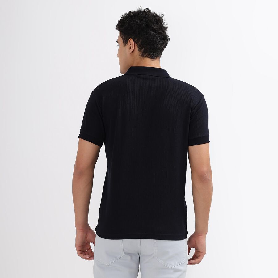 Men's Collared Half Sleeves T-Shirt, नेवी ब्लू, large image number null