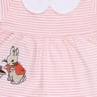 Infants' Light Pink Cotton Peter Pan Collar Casual Top and Capri Set, पीच, small image number null