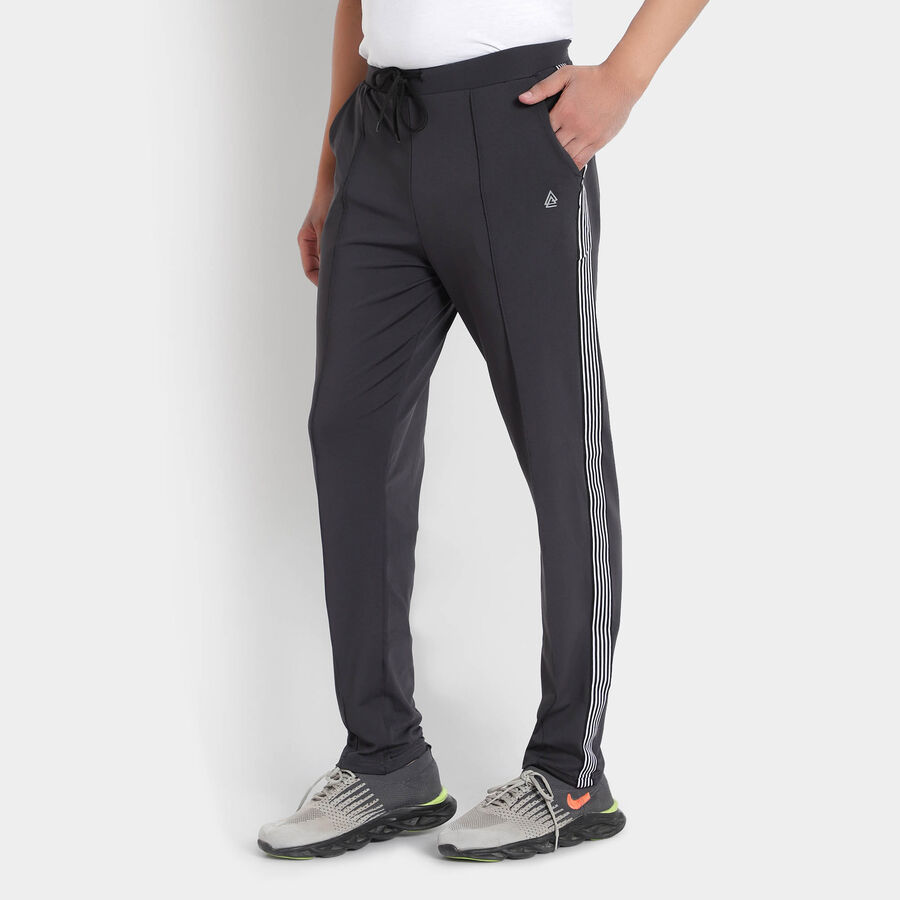 Cut & Sew Track Pants, Dark Grey, large image number null