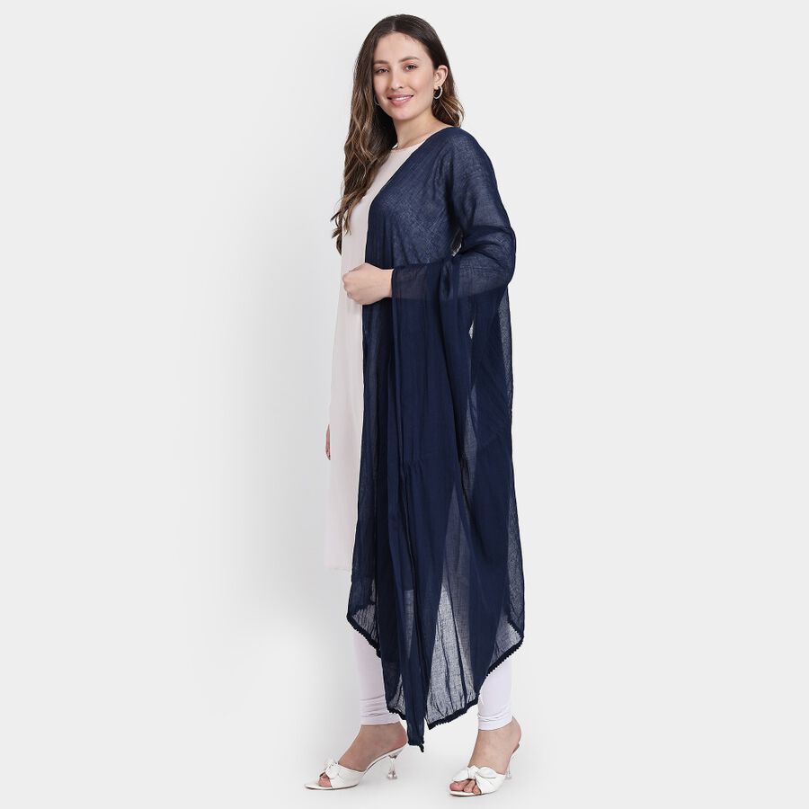Ladies' Dupatta, Dark Blue, large image number null