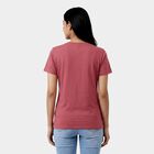 Ladies' Round Neck T-Shirt, गुलाबी, small