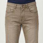 Men's Beige Slim Fit Jeans, Beige, small