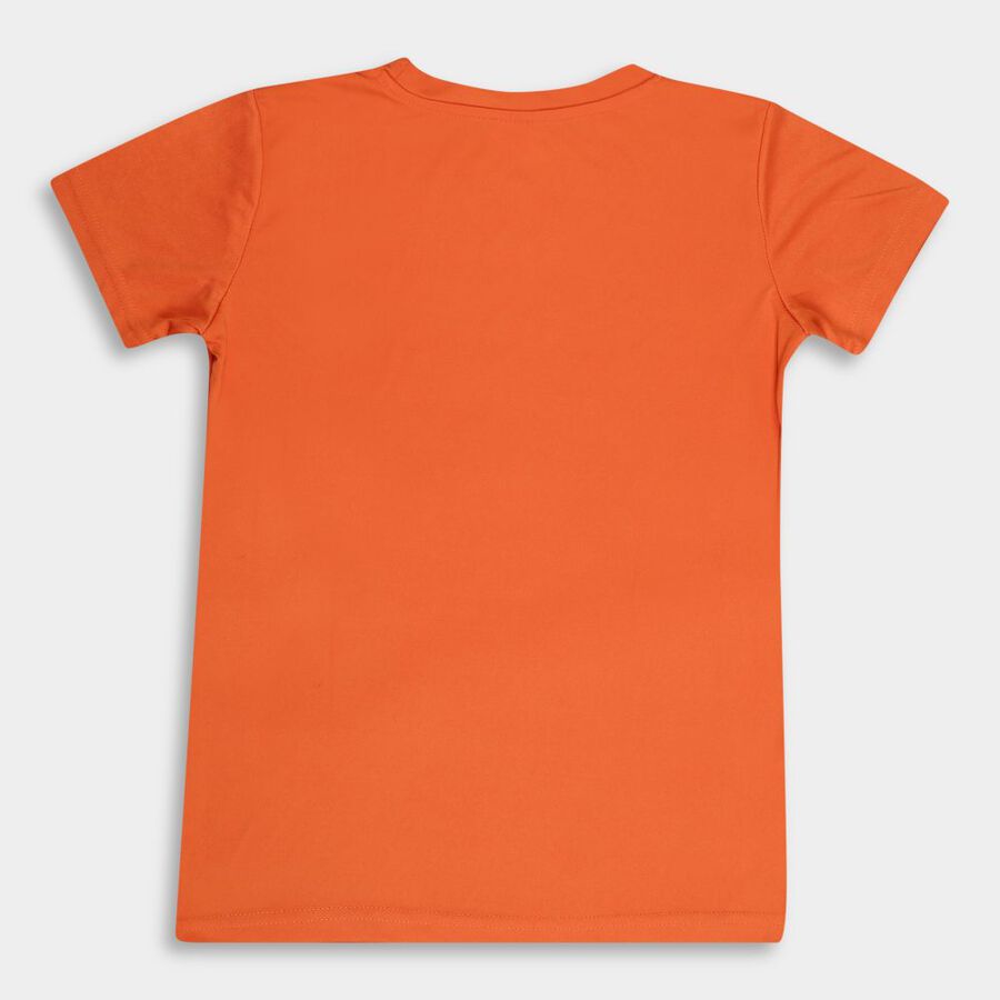 Boys Round Neck T-Shirt, Orange, large image number null