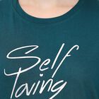 Ladies' Round Neck T-Shirt , गहरा हरा, small