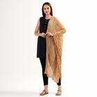 Women's Beige Crinkled Dupatta, Khaki, small image number null