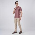 Men's Pink Polo Collar Casual Half Sleeve T-Shirt, गुलाबी, small