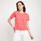 All Over Print Round Neck T-Shirt, Coral, small image number null