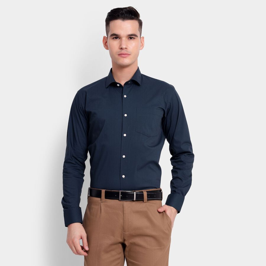Men's Formal Shirt , Teal Blue, large image number null