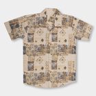Boys' 100% Cotton Casual Shirt, Beige, small image number null